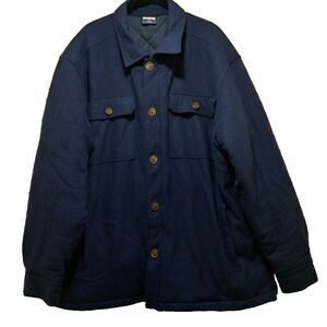 Vineyard Vines Shirt Jacket Marthas Vineyard XL Wool Blend Navy Full Zip Shacket